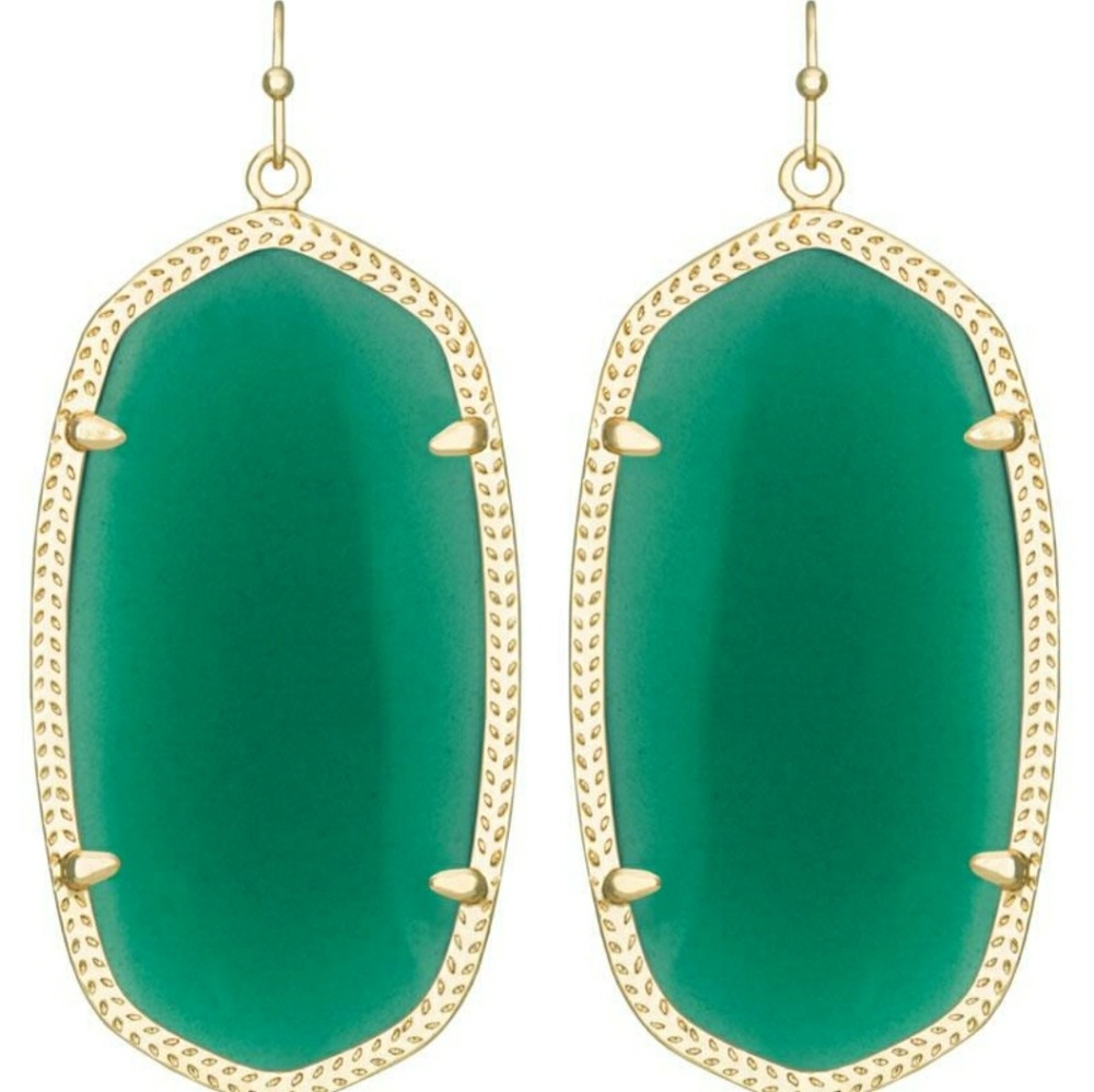 KS Danielle Green Gold Earrings